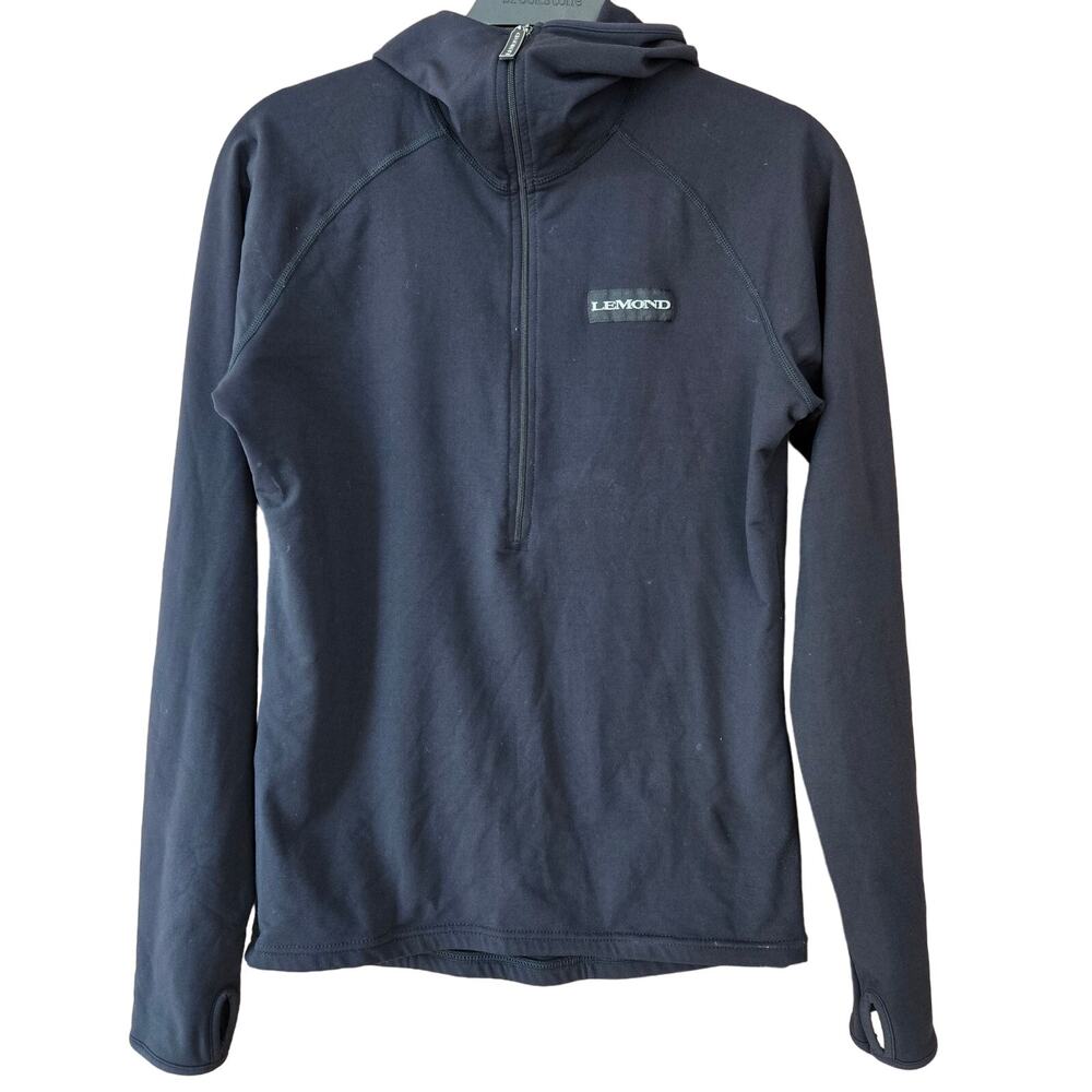 LeMonde Cycling Unisex Pullover Hooded M black Sports outdoors 1/2 Zip